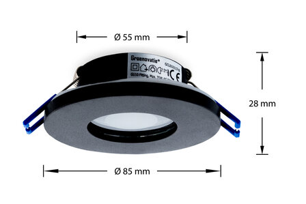 ronde inbouwspot ip44