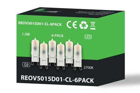 G9 LED Lampjes 3W 6 Stuks