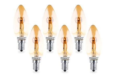 E14 Filament Lamp Goud 4W 6-Pack