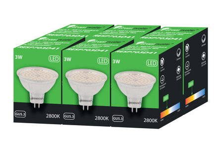 kant Uittrekken Loodgieter GU5.3 / MR16 Dimbare LED Spot 3W Warm Wit 6-Pack - Lamp #1