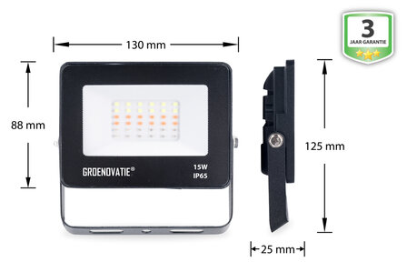 3 jaar garantie rgb bouwlamp