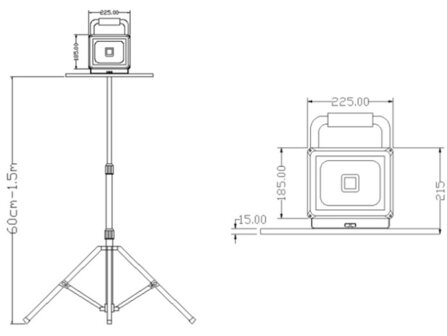 LED straler tripod