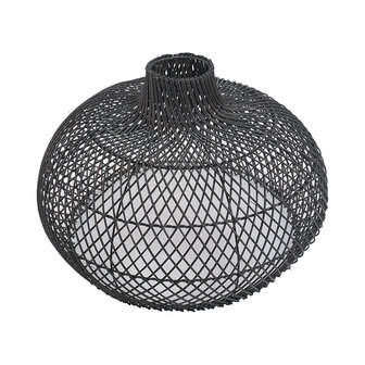 rieten zwarte lamp