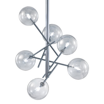 chroom hanglamp glas