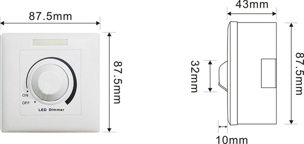 LED dimmer panelen