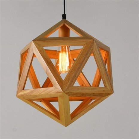 Houten design lamp