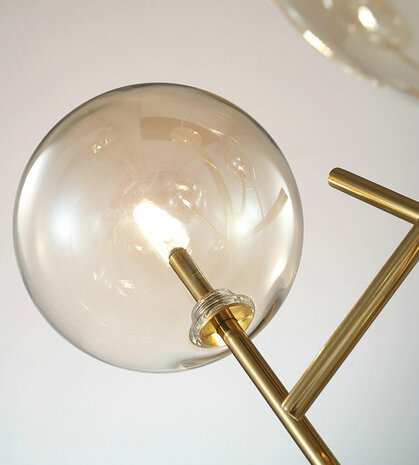 hanglamp goud glas