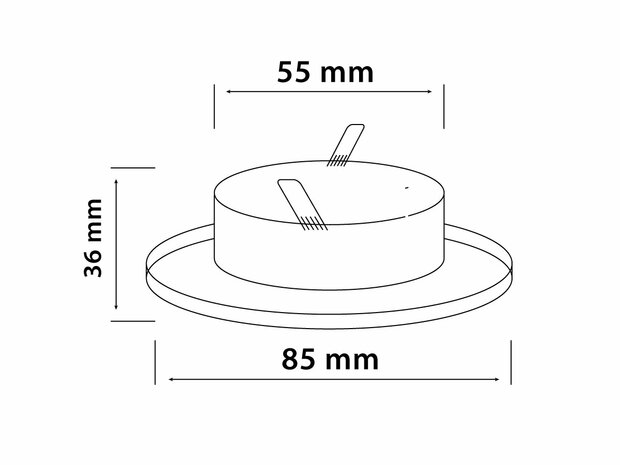 Inbouwspot Rond Waterdicht IP65 Wit Mat