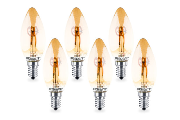 E14 Filament Lamp Goud 4W 6-Pack