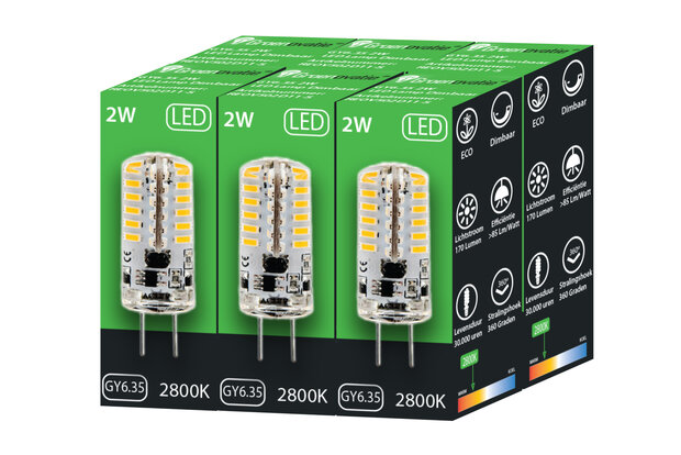 gy6.35 led dimbare lampjes 6 stuks