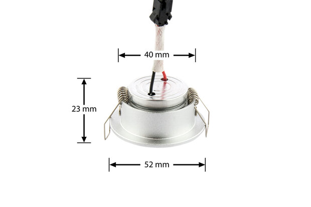 Open met tijd Lam Inbouwspot LED 3W, Rond, Kantelbaar, Aluminium, Dimbaar, Zilver, 6-Pack -  Lamp #1