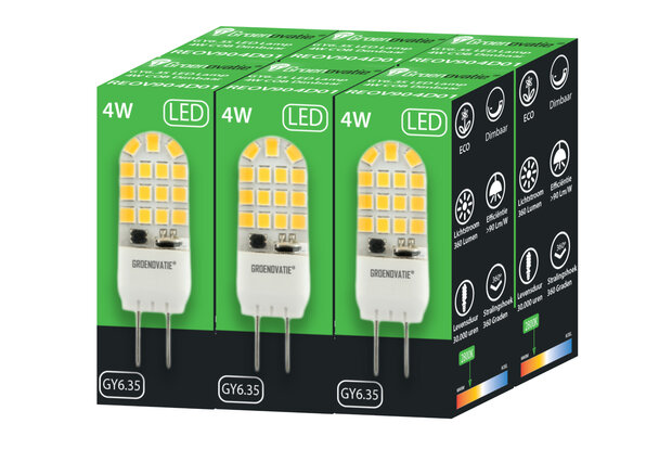 Groenovatie GY6.35 LED Lamp 4W 6 Stuks