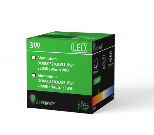 3w led inbouwspot verpakking