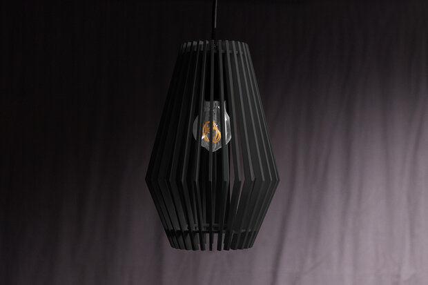 Zwart Houten Hanglamp