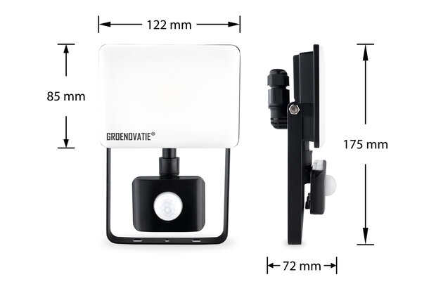 bouwlamp met sensor