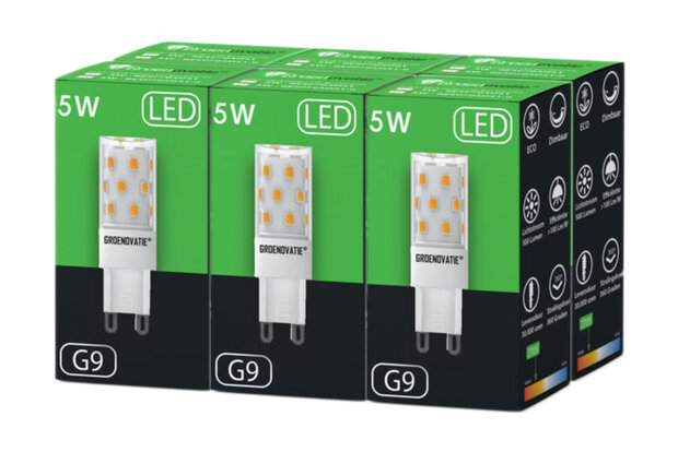 Groenovatie G9 LED Lampjes 5W 6 Stuks