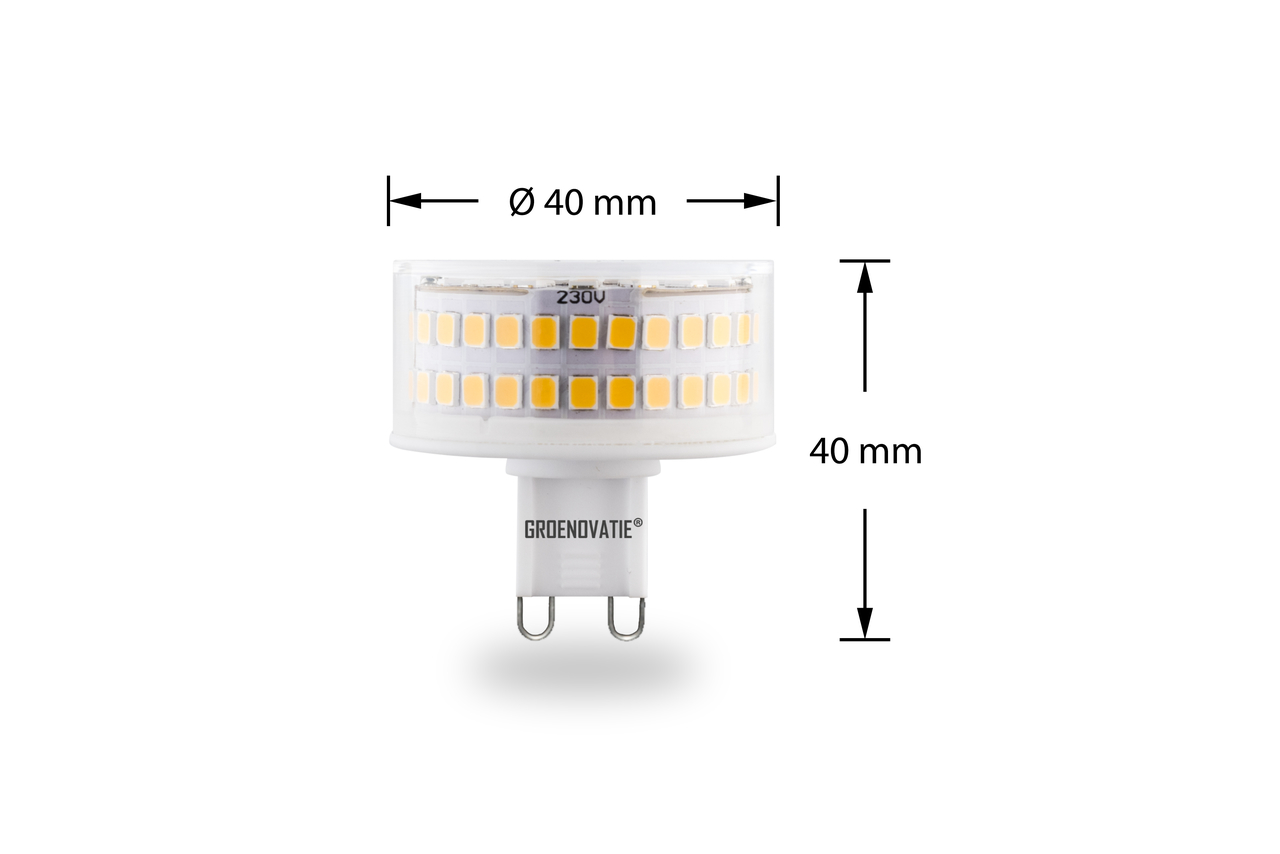 Groenovatie LED G9 Lamp 6 Watt 600 Lumen 40 x 40 mm Warm