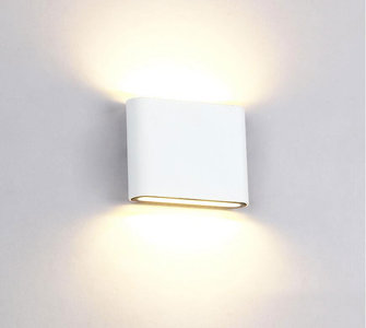 LED Wandlamp 6W Rechthoekig Warm Wit, Wit