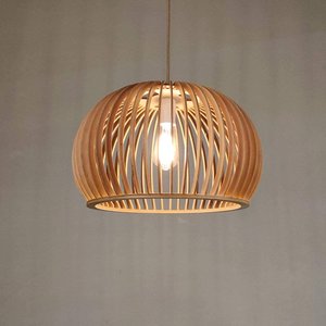 Amiens Houten Design Hanglamp, E27 Fitting, ⌀45cm, Naturel