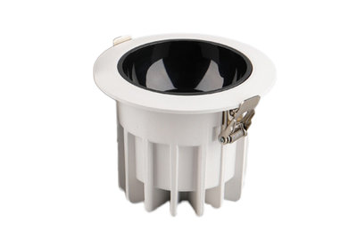 LED Inbouwspot 5W Dimbaar, Kantelbaar, Wit/Zwart, Rond, Ø70mm, Warm Wit