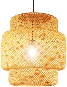 Bamboe Hanglamp, Handgemaakt, Naturel, ⌀36 cm