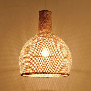 Bamboe Hanglamp, Handgemaakt, Naturel, ⌀40 cm