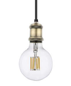 Vintage Hanglamp Fitting E27, Messing