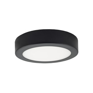 LED Paneel Plafondlamp 12W, Rond ⌀17cm, Opbouw, Warm Wit, Zwart