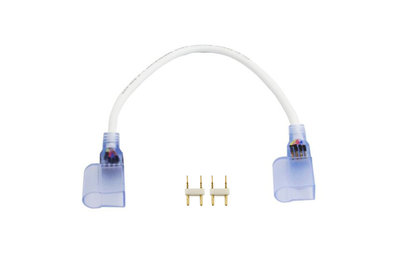 LED Neon Enkelkleurig Connector, 2-Aderig, Soldeervrij, 2 Meter