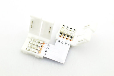 LED Strip RGB Klik Hoekconnector 90 graden, 5050 SMD, Soldeervrij