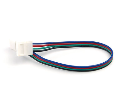LED Strip RGB Klik Connector Waterdicht IP65, 4-Aderig, Soldeervrij