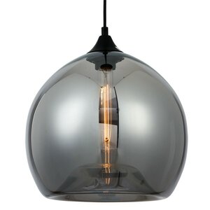 Smoke Glazen Design Hanglamp, ⌀30x27cm, Zwart
