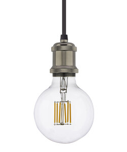 Vintage Hanglamp Fitting E27, Parelzwart
