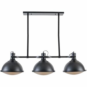Vintage Industriële Hanglamp Zwart 3 Kappen Kantelbaar