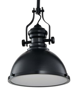 Vintage Industriële Hanglamp Zwart Met Diffuser 32cm