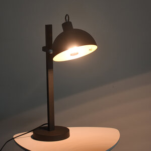 Arras Industriele Design Tafellamp Zwart Goud
