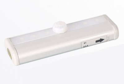 LED Kastverlichting 0.3W op Batterijen met Sensor, Onderbouw, Koel Wit