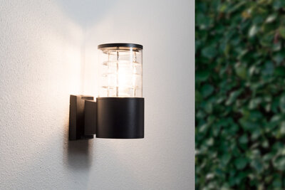 Buiten Wandlamp, Modern Design, E27 Fitting, Spatdicht IP54, Mat Zwart