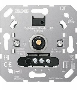 Jung LED Dimmer 230V, fase af- én aansnijding, 3W-210W