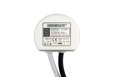 LED Transformator 12V, Max. 10 Watt, Waterdicht IP67