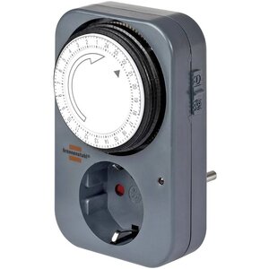 Brennenstuhl Schakelklok voor Wandcontactdoos, Grijs
