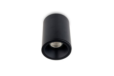 Opbouwspot Rond, Vast, Waterdicht IP65, GU10 Fitting, Mat Zwart