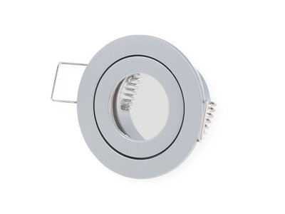 Inbouwspot, MR11 (35 mm), Rond, Aluminium, Waterdicht IP44, Mat Grijs