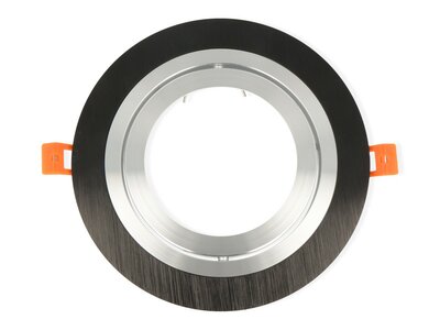 Inbouwspot Aluminium, Rond, Kantelbaar, AR111, Mat Zwart