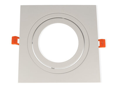 Inbouwspot Aluminium, Vierkant, Kantelbaar, AR111, Mat Wit