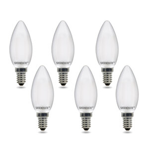 E14 LED Filament Kaarslamp 2W Warm Wit Dimbaar Mat 6-Pack