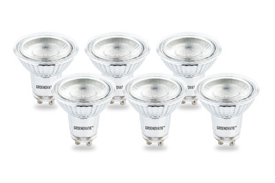 GU10 LED Spot COB Glas 1W Warm Wit 6-Pack