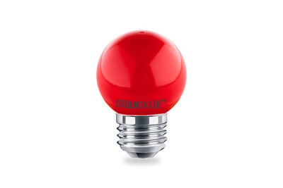 E27 LED Lamp G45 1.5W Rood