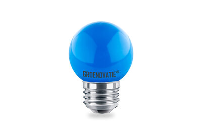 E27 LED Lamp G45 1.5W Blauw