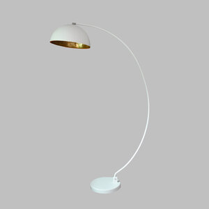 Avignon Industrieel Design Booglamp Vloerlamp Goud Wit